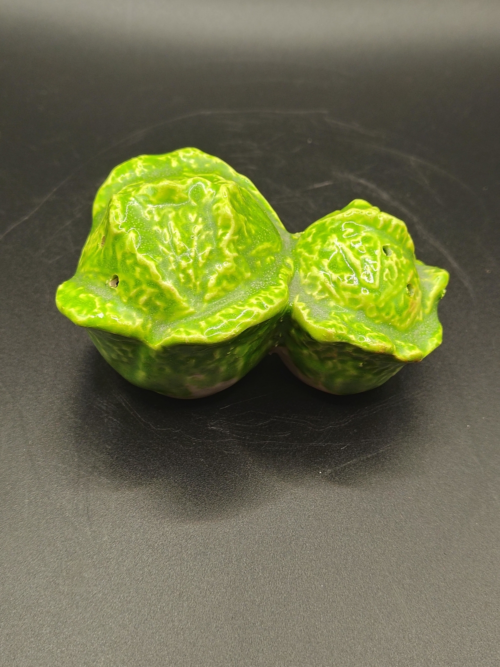 Vintage Japan Lettuce Salt And Pepper Shakers